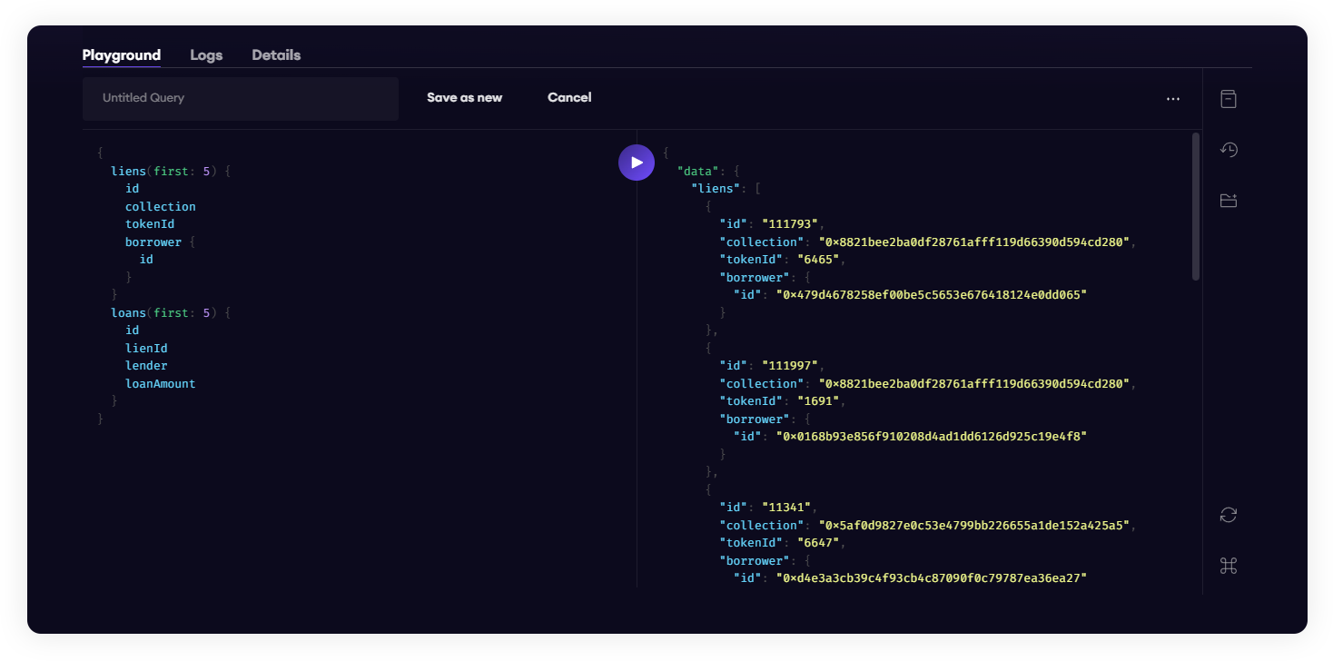 Subgraph Studio playground